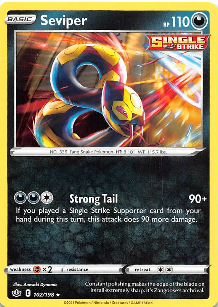 Seviper (102/198) [Sword & Shield: Chilling Reign] - The Mythic Store | 24h Order Processing