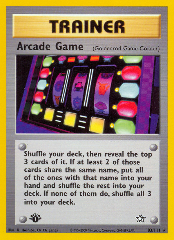 Arcade Game (83/111) [Neo Genesis 1st Edition] - The Mythic Store | 24h Order Processing