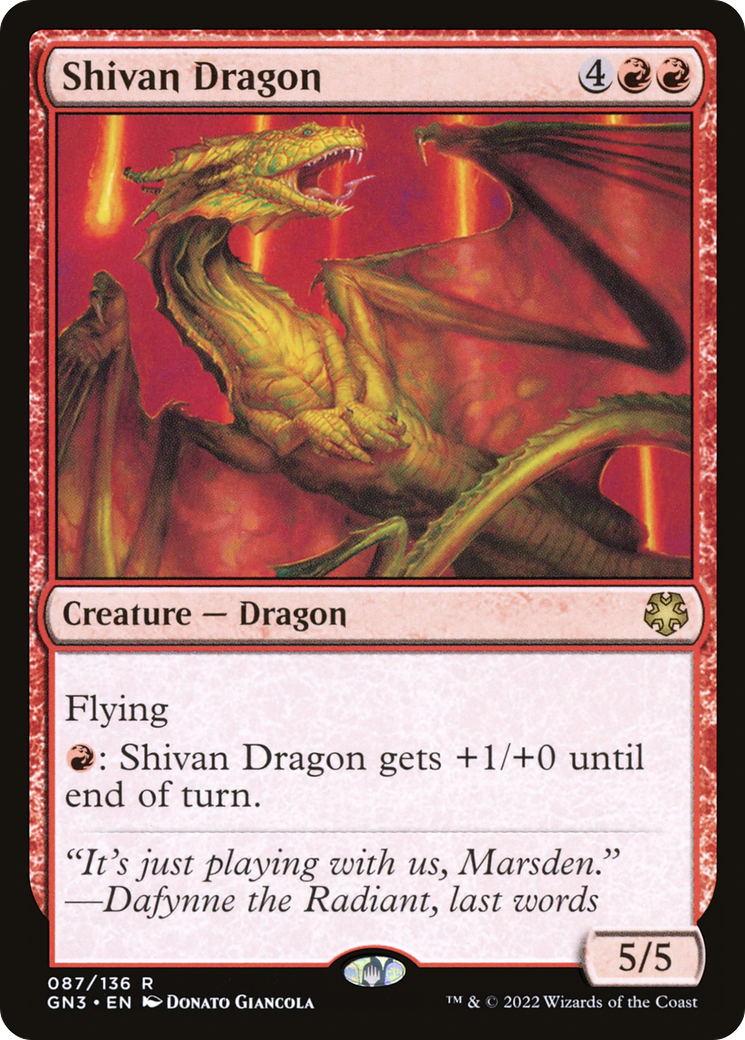 Shivan Dragon [Game Night: Free-for-All] - The Mythic Store | 24h Order Processing