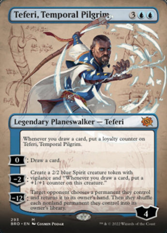 Teferi, Temporal Pilgrim (Borderless Alternate Art) [The Brothers' War] - The Mythic Store | 24h Order Processing