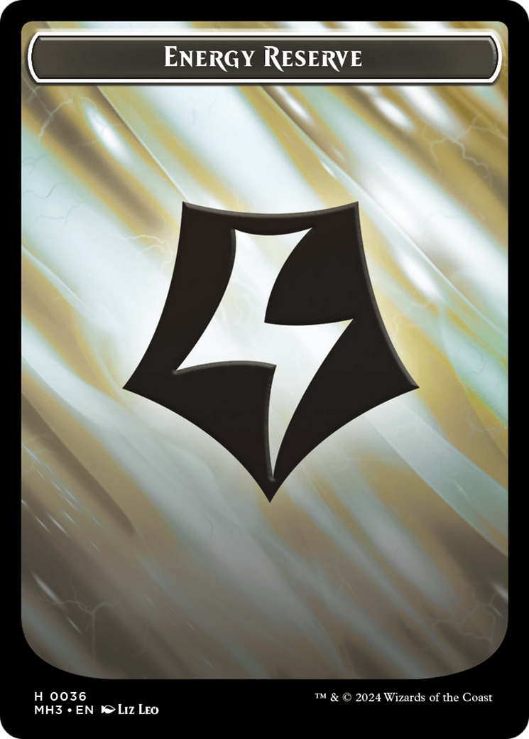 Spirit (0008) // Energy Reserve Double-Sided Token [Modern Horizons 3 Tokens] - The Mythic Store | 24h Order Processing