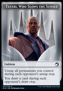 Clue // Teferi, Who Slows the Sunset Emblem Double-Sided Token [Innistrad: Midnight Hunt Tokens] - The Mythic Store | 24h Order Processing