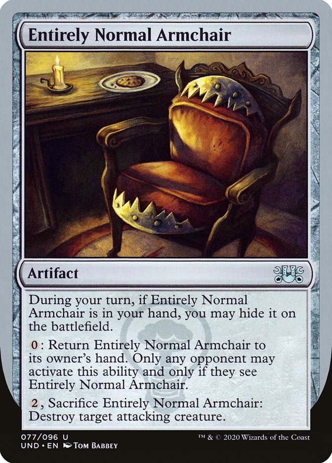 Entirely Normal Armchair [Unsanctioned] - The Mythic Store | 24h Order Processing