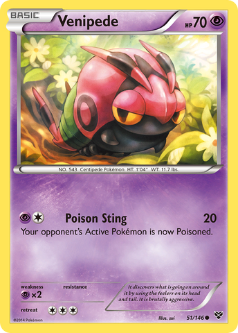 Venipede (51/146) [XY: Base Set] - The Mythic Store | 24h Order Processing