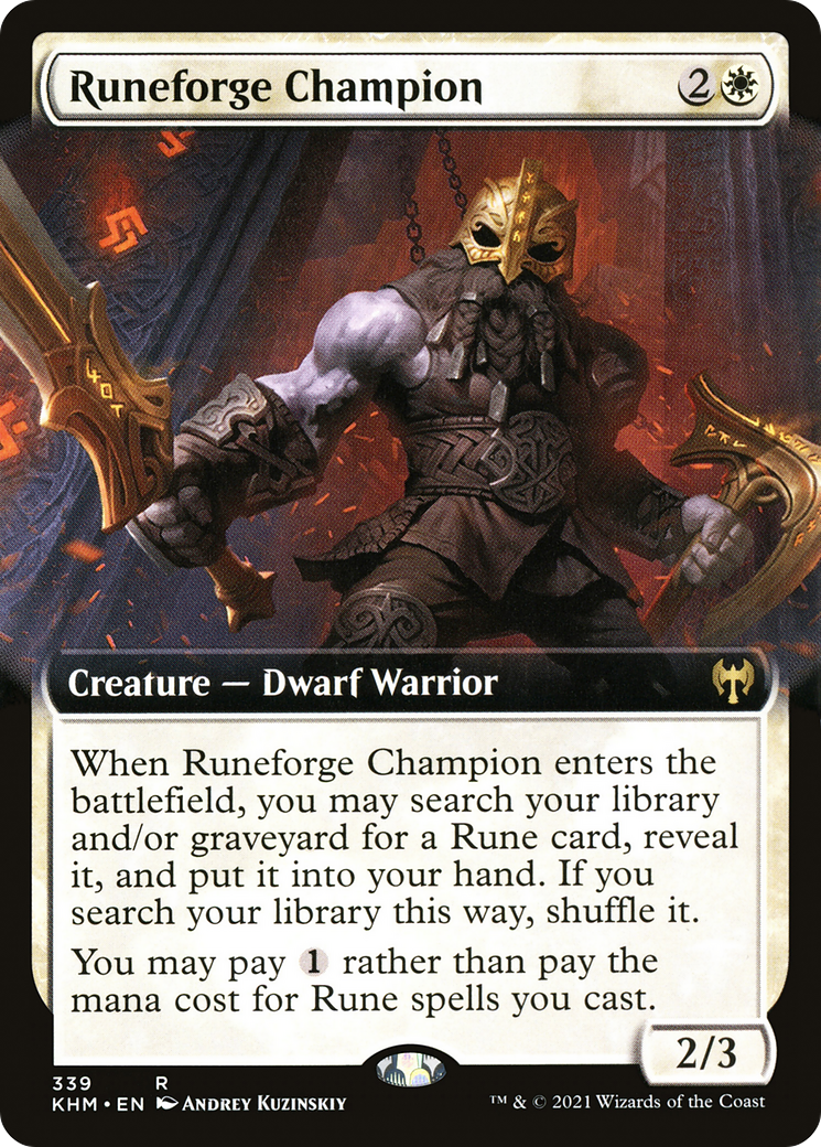 Runeforge Champion (Extended Art) [Kaldheim] - The Mythic Store | 24h Order Processing