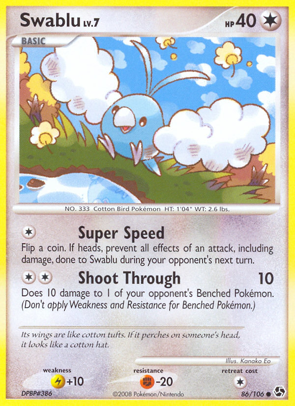Swablu (86/106) [Diamond & Pearl: Great Encounters] - The Mythic Store | 24h Order Processing