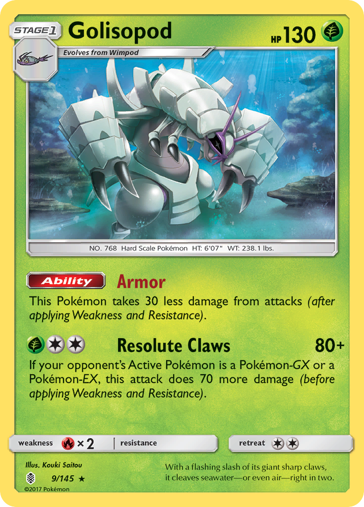 Golisopod (9/145) [Sun & Moon: Guardians Rising] - The Mythic Store | 24h Order Processing