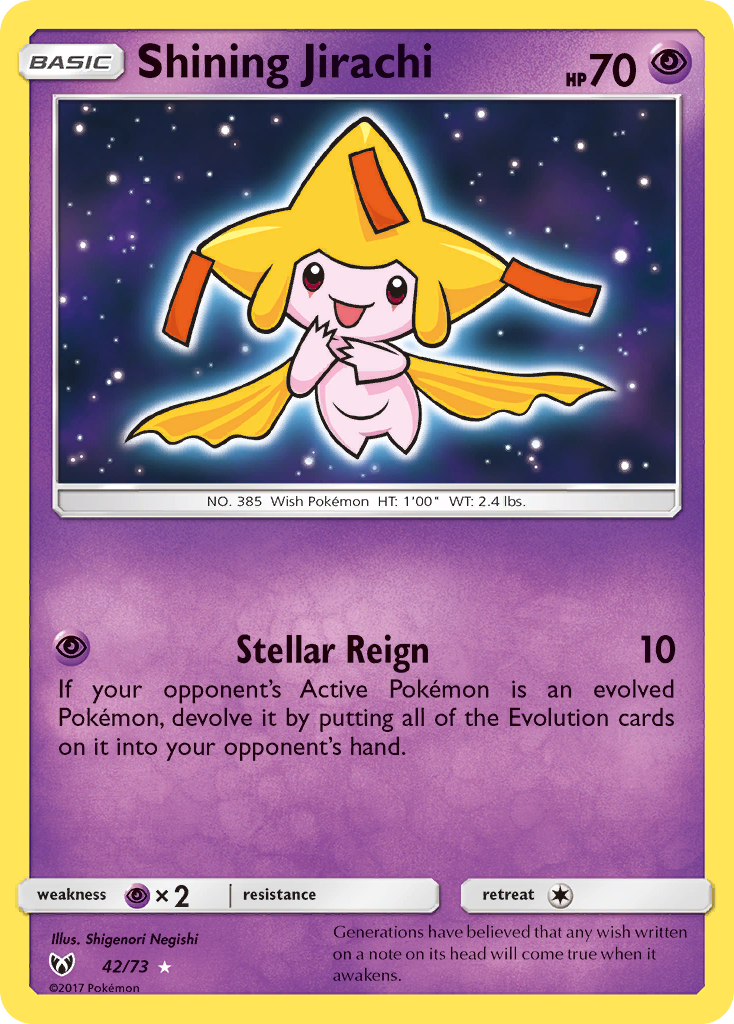Shining Jirachi (42/73) [Sun & Moon: Shining Legends] - The Mythic Store | 24h Order Processing