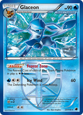 Glaceon (23/116) (Theme Deck Exclusive) [Black & White: Plasma Freeze] - The Mythic Store | 24h Order Processing