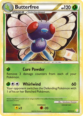 Butterfree (16/123) [HeartGold & SoulSilver: Base Set] - The Mythic Store | 24h Order Processing