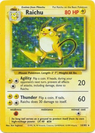 Raichu (14/102) [Base Set Unlimited] - The Mythic Store | 24h Order Processing