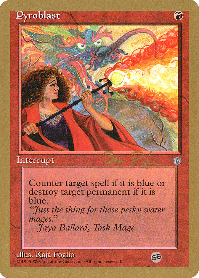 Pyroblast (Ben Rubin) (SB) [World Championship Decks 1998] - The Mythic Store | 24h Order Processing