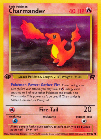Charmander (50/82) [Team Rocket 1st Edition] - The Mythic Store | 24h Order Processing