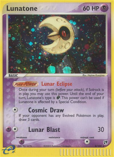 Lunatone (8/100) [EX: Sandstorm] - The Mythic Store | 24h Order Processing
