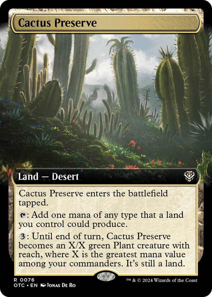 Cactus Preserve (Extended Art) [Outlaws of Thunder Junction Commander] - The Mythic Store | 24h Order Processing