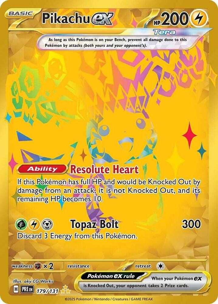 Pikachu ex (179/131) [Scarlet & Violet: Prismatic Evolutions] - The Mythic Store | 24h Order Processing