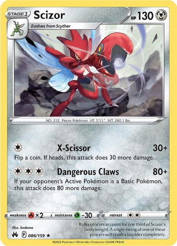 Scizor (086/159) [Sword & Shield: Crown Zenith] - The Mythic Store | 24h Order Processing