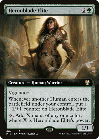 Heronblade Elite (Extended Art) [Innistrad: Midnight Hunt Commander] - The Mythic Store | 24h Order Processing