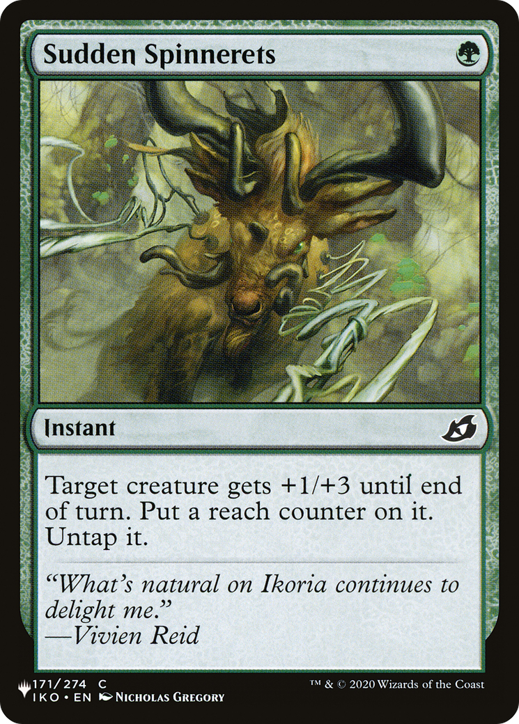 Sudden Spinnerets [The List] - The Mythic Store | 24h Order Processing