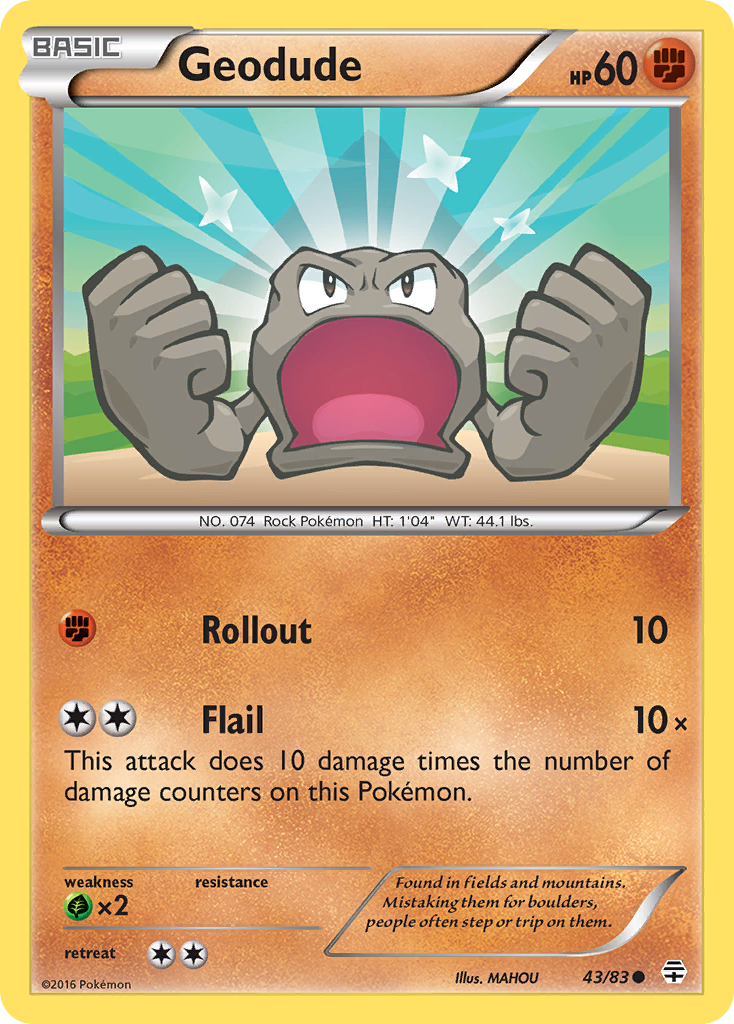 Geodude (43/83) [XY: Generations] - The Mythic Store | 24h Order Processing