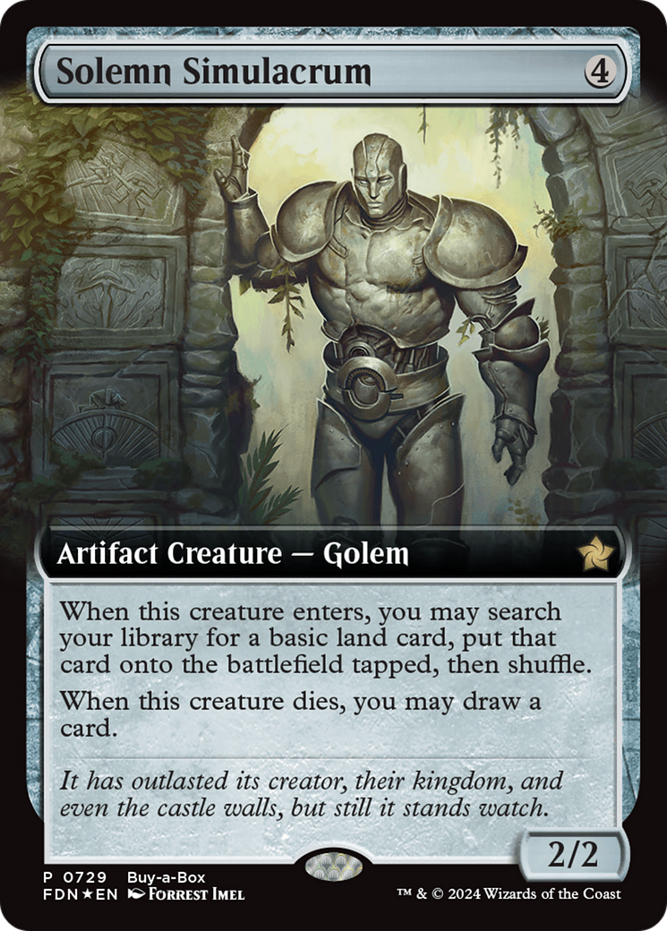 Solemn Simulacrum (Extended Art) (Buy-A-Box) [Foundations Promos] - The Mythic Store | 24h Order Processing