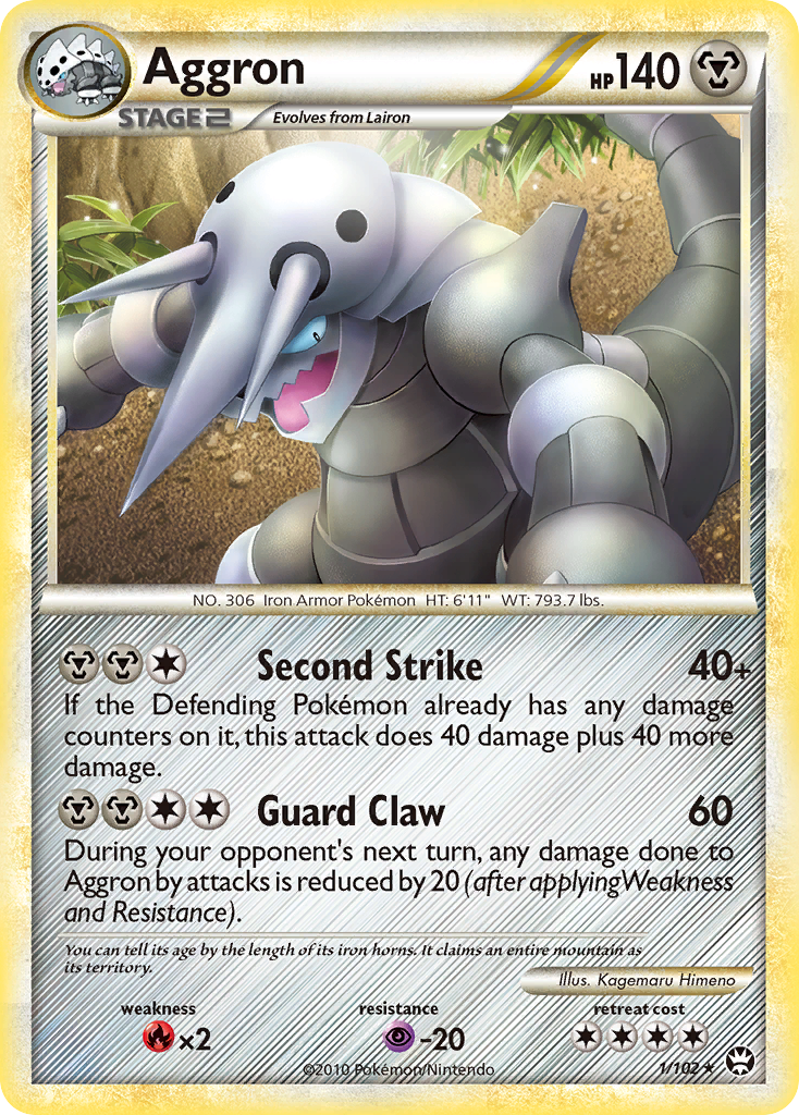 Aggron (1/102) [HeartGold & SoulSilver: Triumphant] - The Mythic Store | 24h Order Processing