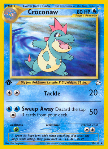 Croconaw (32/111) [Neo Genesis 1st Edition] - The Mythic Store | 24h Order Processing