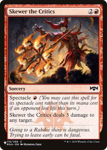 Skewer the Critics [The List] - The Mythic Store | 24h Order Processing
