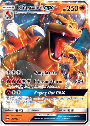 Charizard GX (20/147) [Sun & Moon: Burning Shadows] - The Mythic Store | 24h Order Processing