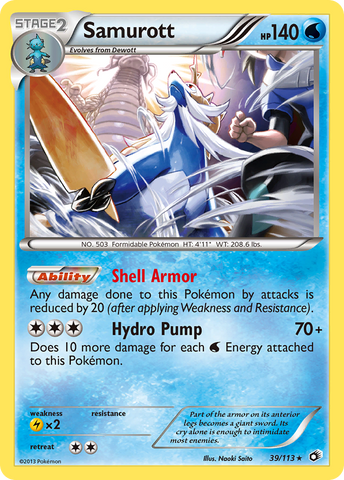 Samurott (39/113) [Black & White: Legendary Treasures] - The Mythic Store | 24h Order Processing