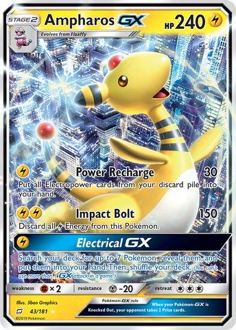Ampharos GX (43/181) [Sun & Moon: Team Up] - The Mythic Store | 24h Order Processing