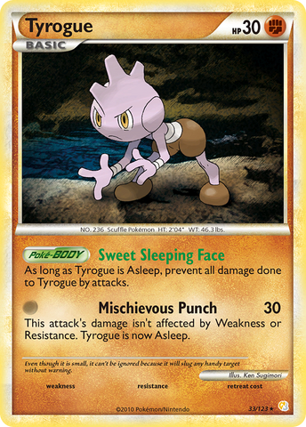 Tyrogue (33/123) [HeartGold & SoulSilver: Base Set] - The Mythic Store | 24h Order Processing