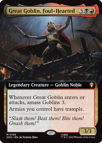 Great Goblin, Foul-Hearted (Extended Art) [The Hobbit: Eternal-Legal] - The Mythic Store | 24h Order Processing