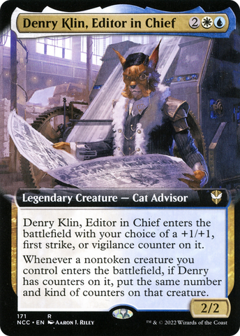 Denry Klin, Editor in Chief (Extended Art) [Streets of New Capenna Commander] - The Mythic Store | 24h Order Processing
