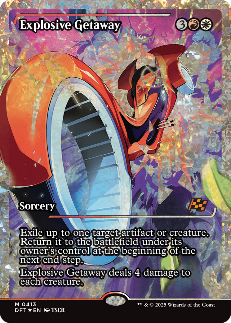 Explosive Getaway (Showcase) (Fracture Foil) [Aetherdrift] - The Mythic Store | 24h Order Processing