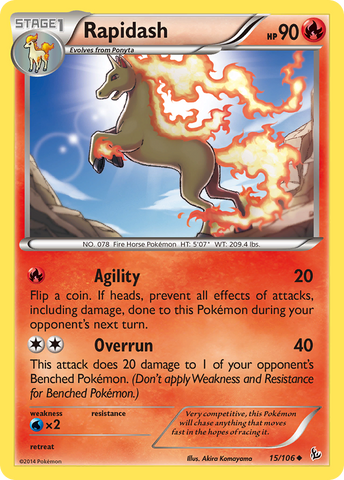 Rapidash (15/106) [XY: Flashfire] - The Mythic Store | 24h Order Processing