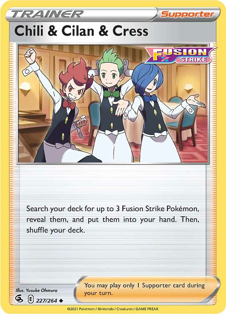 Chili & Cilan & Cress (227/264) [Sword & Shield: Fusion Strike] - The Mythic Store | 24h Order Processing