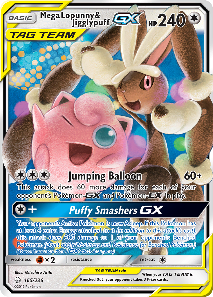 Mega Lopunny & Jigglypuff GX (165/236) [Sun & Moon: Cosmic Eclipse] - The Mythic Store | 24h Order Processing