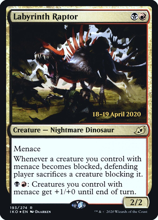 Labyrinth Raptor [Ikoria: Lair of Behemoths Prerelease Promos] - The Mythic Store | 24h Order Processing