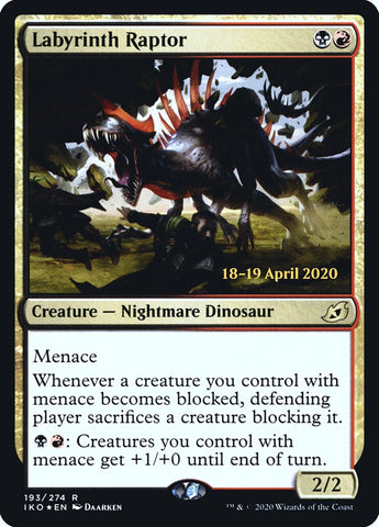 Labyrinth Raptor [Ikoria: Lair of Behemoths Prerelease Promos] - The Mythic Store | 24h Order Processing