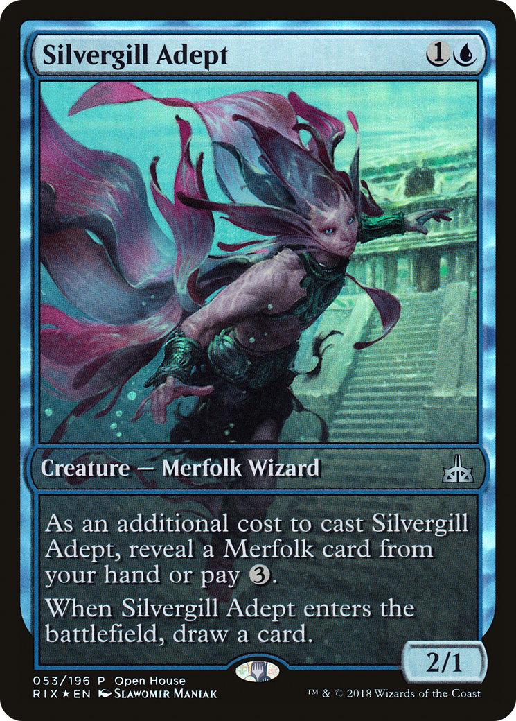 Silvergill Adept (Open House) (Extended Art) [Rivals of Ixalan Promos] - The Mythic Store | 24h Order Processing
