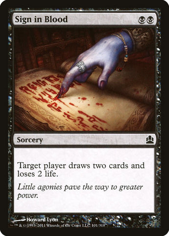 Sign in Blood [Commander 2011] - The Mythic Store | 24h Order Processing