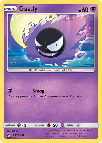 Gastly (68/214) [Sun & Moon: Unbroken Bonds] - The Mythic Store | 24h Order Processing