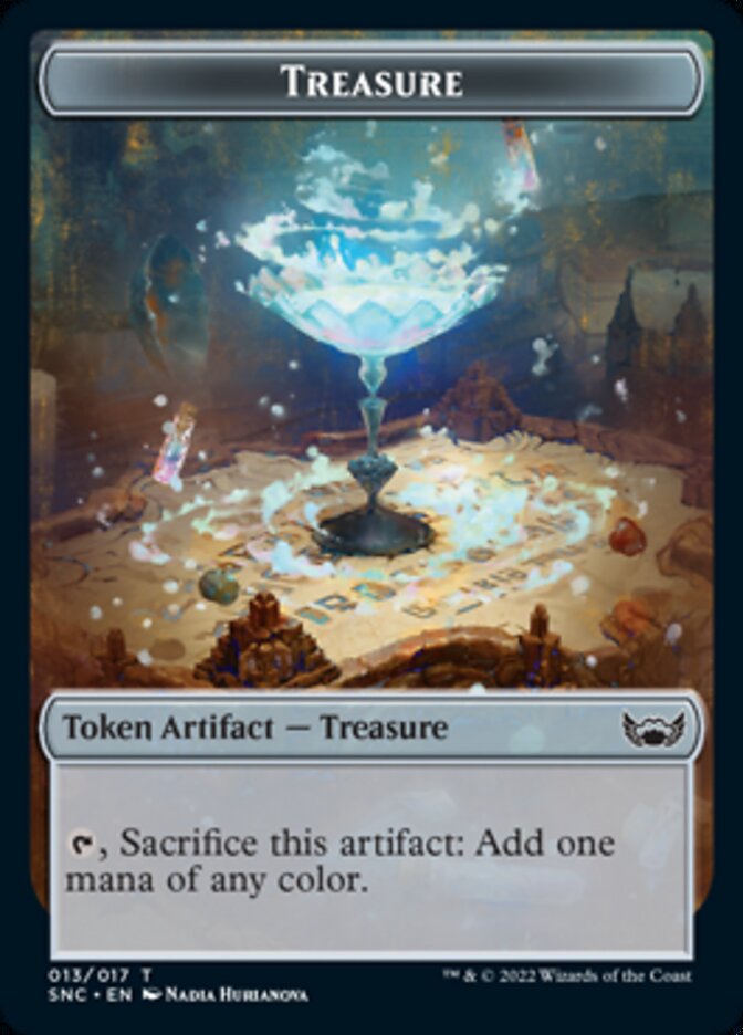 Treasure (013) // Rhino Warrior Double-Sided Token [Streets of New Capenna Tokens] - The Mythic Store | 24h Order Processing