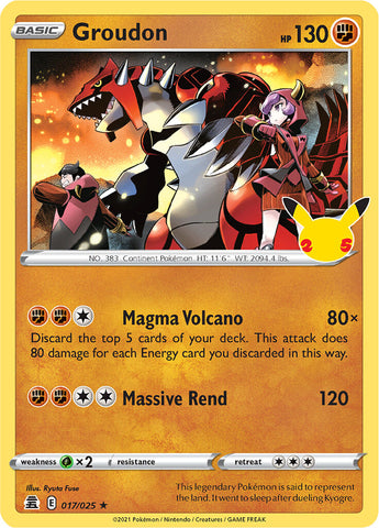 Groudon (017/025) [Celebrations: 25th Anniversary] - The Mythic Store | 24h Order Processing