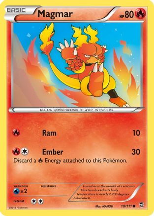Magmar (10/111) [XY: Furious Fists] - The Mythic Store | 24h Order Processing