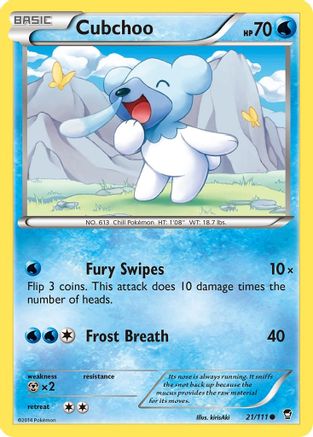 Cubchoo (21/111) [XY: Furious Fists] - The Mythic Store | 24h Order Processing