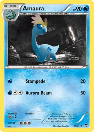 Amaura (25/111) [XY: Furious Fists] - The Mythic Store | 24h Order Processing