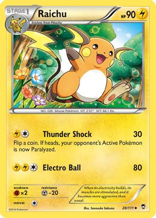 Raichu (28/111) [XY: Furious Fists] - The Mythic Store | 24h Order Processing