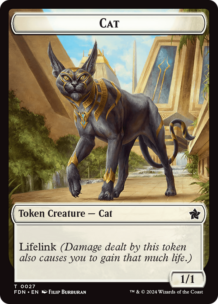 Cat (0027) // Phyrexian Goblin Double-Sided Token [Foundations Tokens] - The Mythic Store | 24h Order Processing
